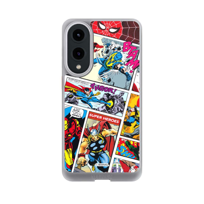 Galaxy S25 Edge NIVOcore Marvel Retro Comic Blue