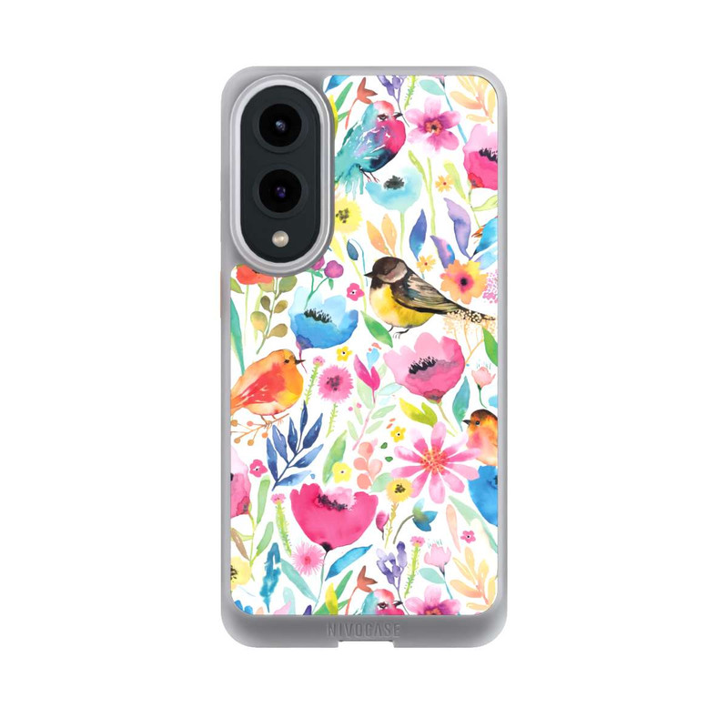 Galaxy S25 Edge NIVOcore Wunderliche Vögel und Blumen