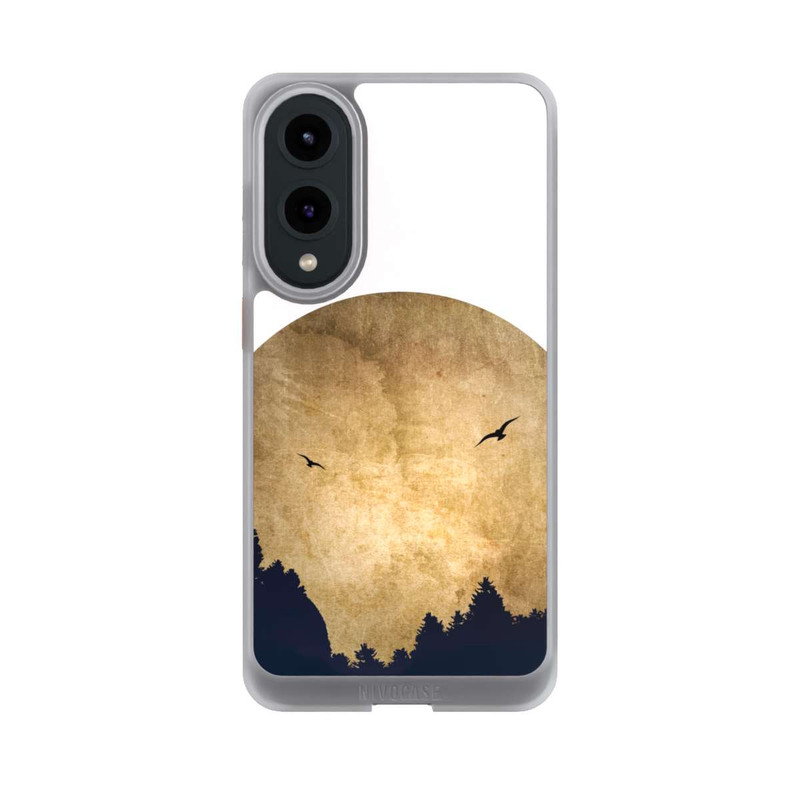 Galaxy S25 Edge NIVOcore Zwei Vögel vor Mond