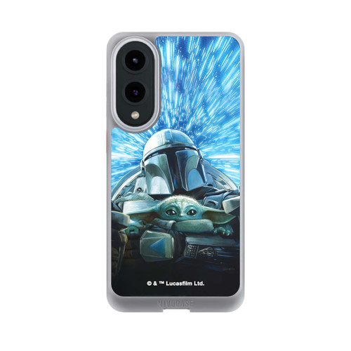 Samsung Galaxy S25 Edge NIVOcore Grogu und Mando fliegen blau