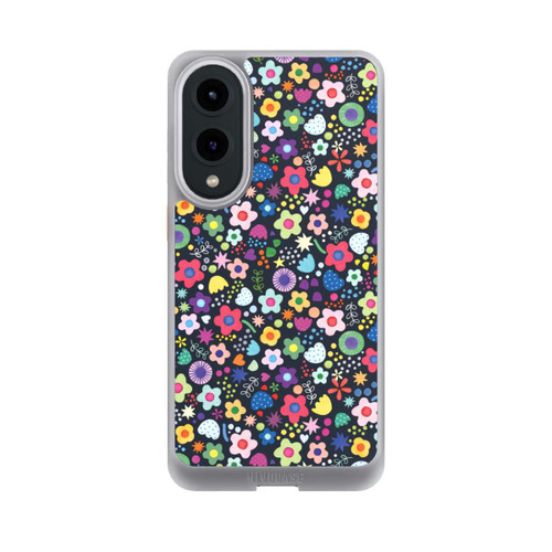 Samsung Galaxy S25 Edge NIVOcore Psychedelic Flowers Multi Black