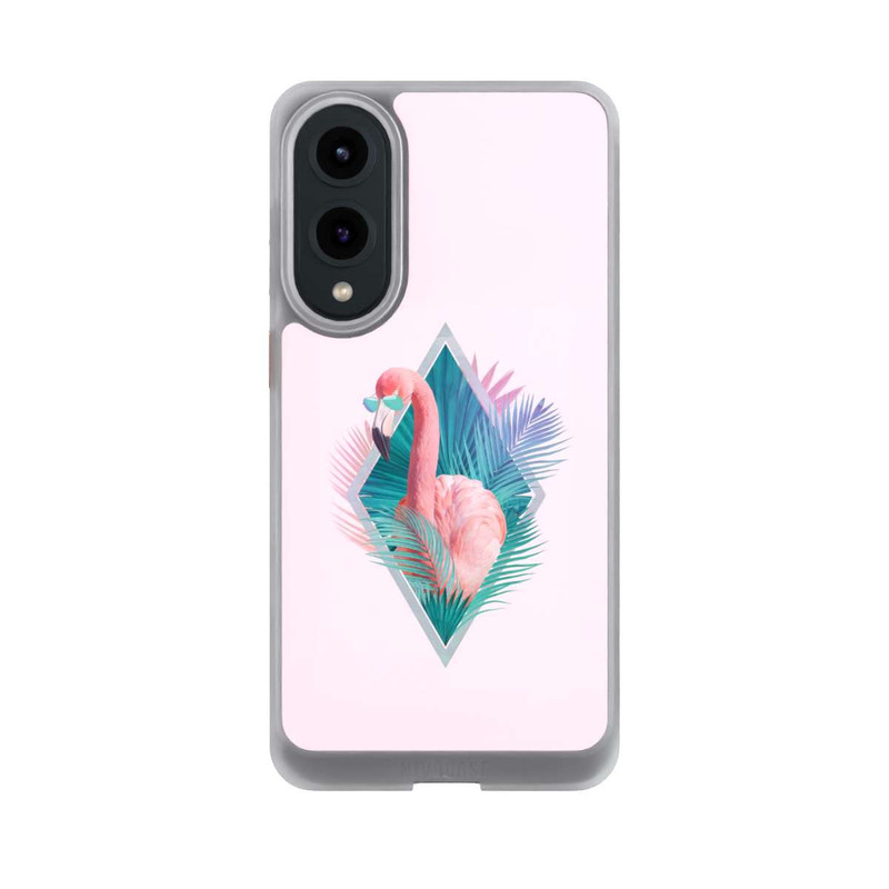 Galaxy S25 Edge NIVOcore Tropische Pflanzen Flamingo