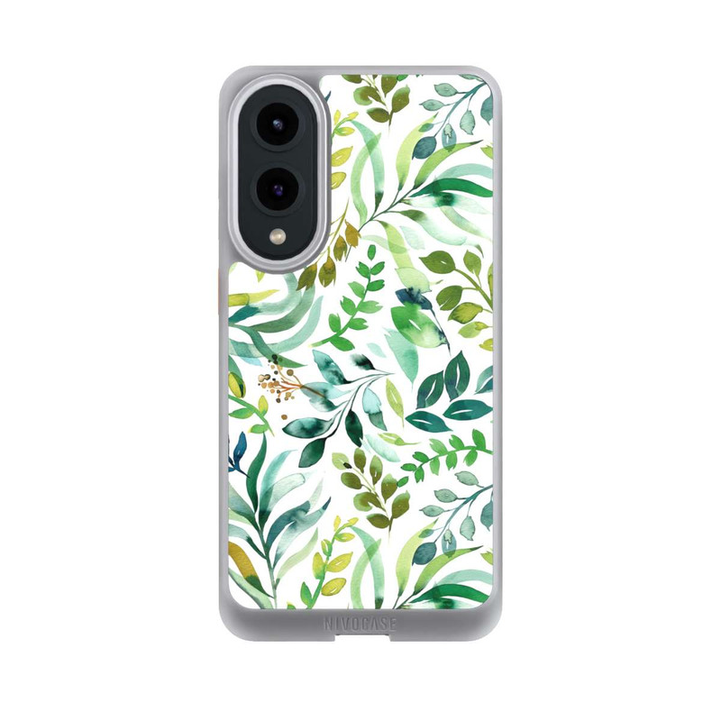 Galaxy S25 Edge NIVOcore Aquarell Palmenblätter Botanisch Grün