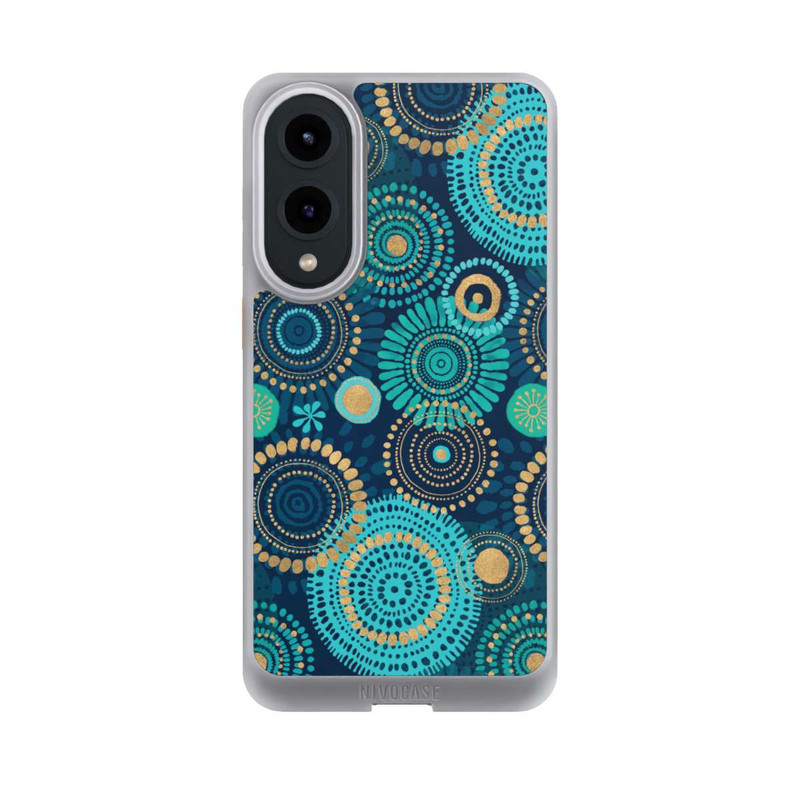 Galaxy S25 Edge NIVOcore Blockprint India Teal Gold