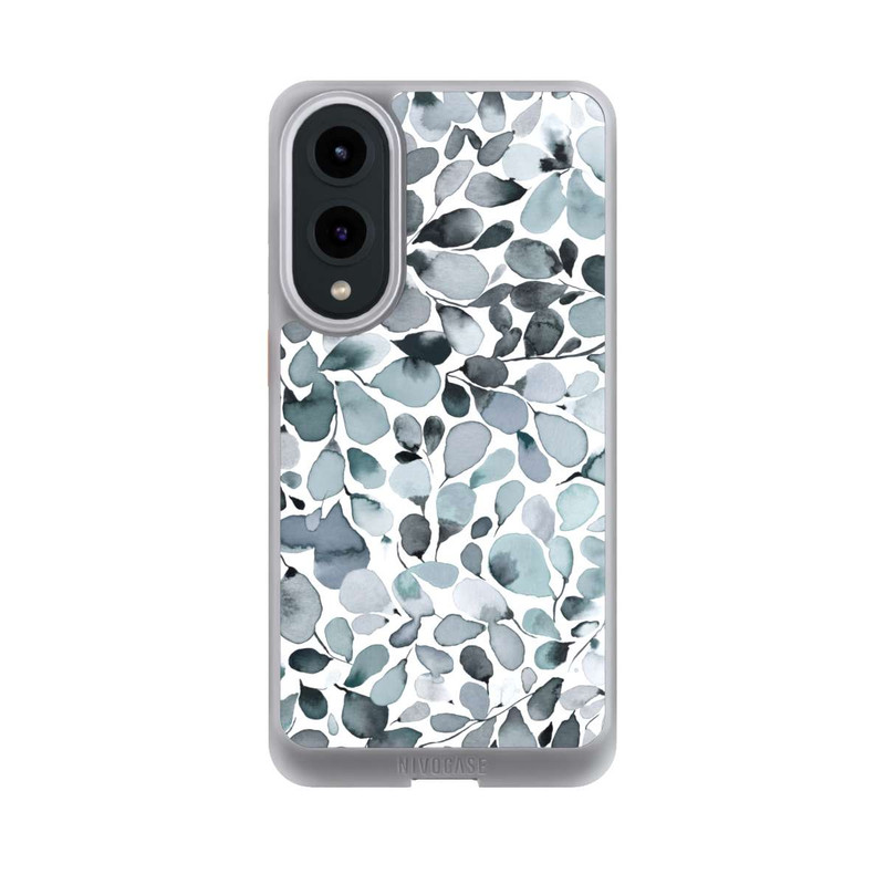 Galaxy S25 Edge NIVOcore Eucalyptus Watercolor Leaves Grey