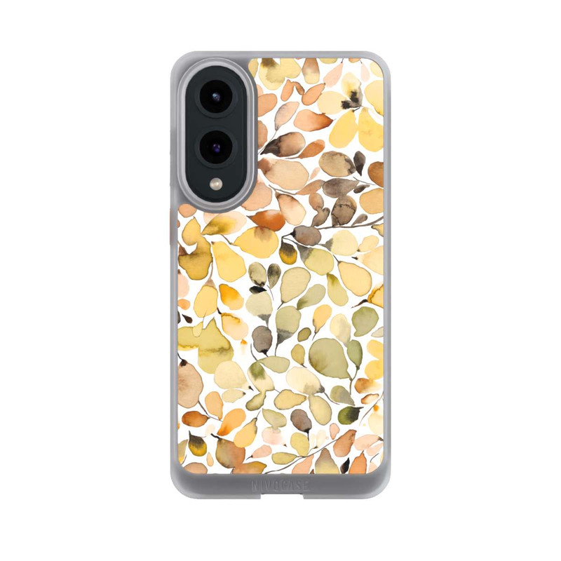 Galaxy S25 Edge NIVOcore Eukalyptus Aquarellblätter Braun Herbst