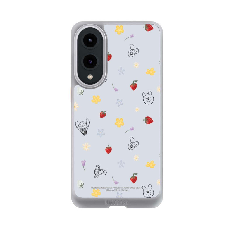 Galaxy S25 Edge NIVOcore Winnie Puuh und Freunde Erdbeer Muster Blau
