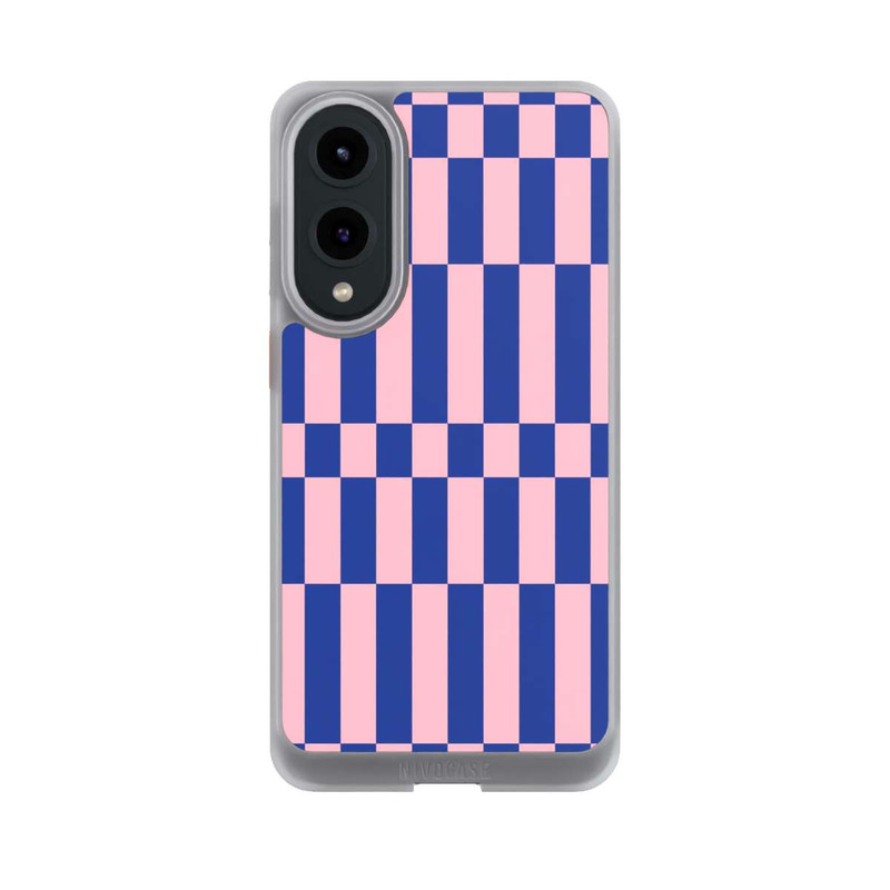 Galaxy S25 Edge NIVOcore Checked Abstract Bold Electric Blue and Pink Color Block