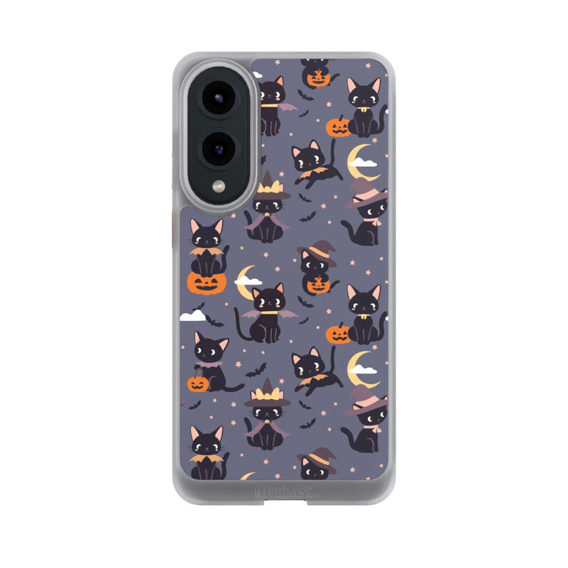 Galaxy S25 Edge NIVOcore Cute Halloween Witch Cats and Pumpkins