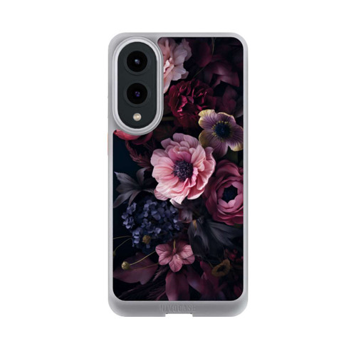 Samsung Galaxy S25 Edge NIVOcore Rosa Blumenbild mit Pfingstrosen auf dunklem Hintergrund Mit KI