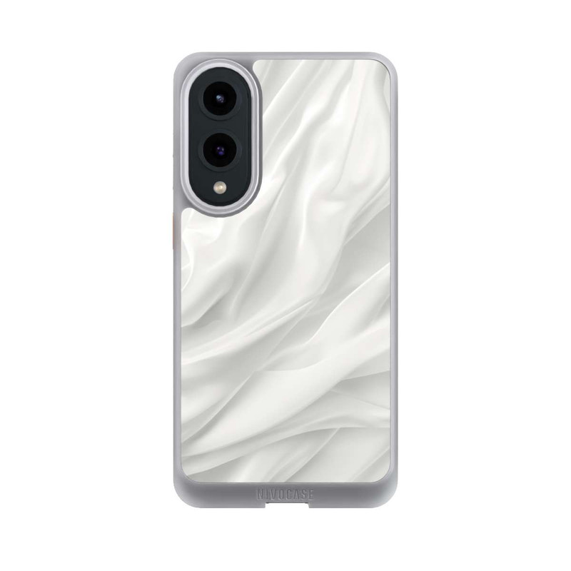 Galaxy S25 Edge NIVOcore Weiße Seidenmatte Textur mit KI