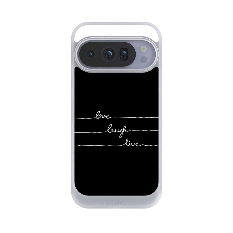 Pixel 10 Pro NIVOcore Love Laugh Live blanc/noir