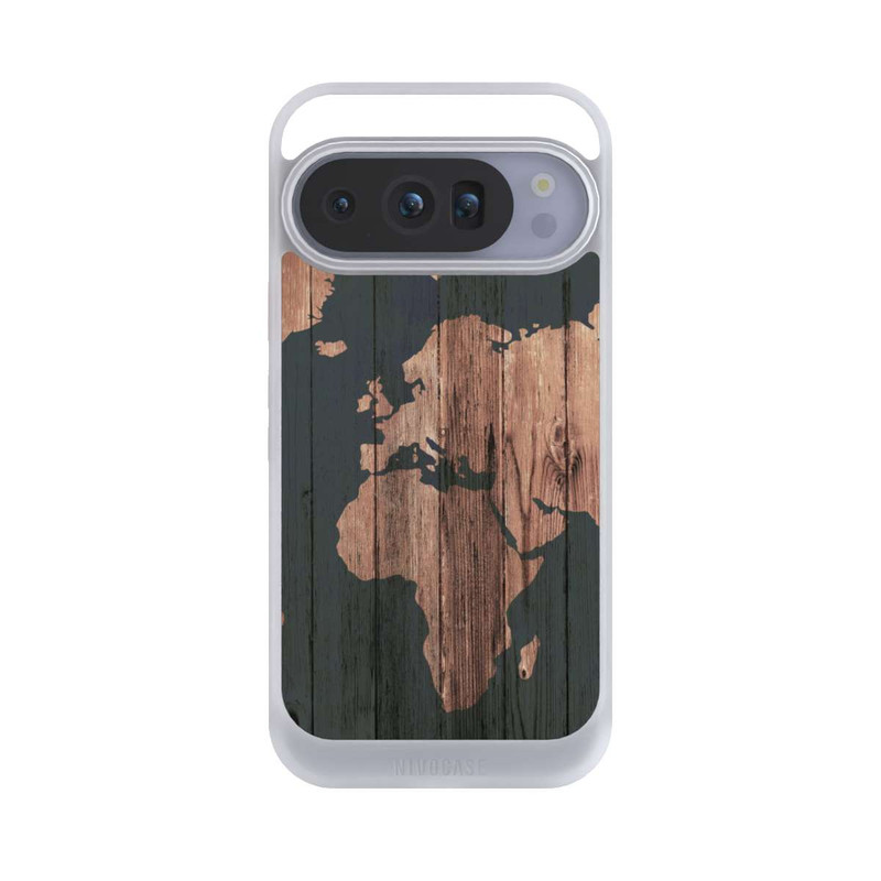 Pixel 10 Pro NIVOcore Wooden World Map