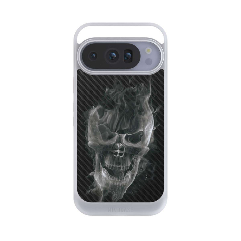 Pixel 10 Pro NIVOcore rauchender Totenkopf Carbon