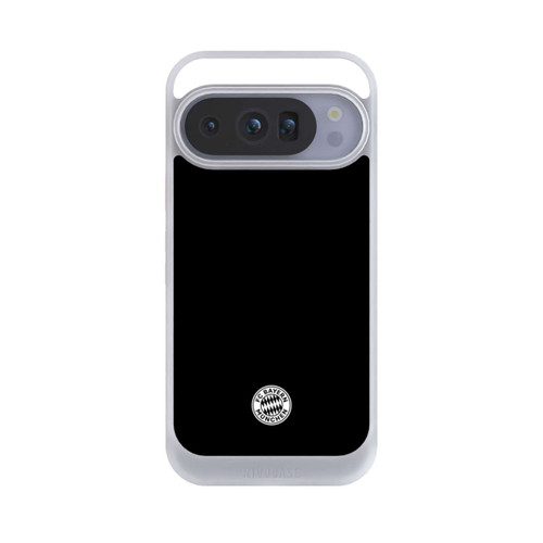 Google Pixel 10 Pro NIVOcore Klassisches FCB Logo Klein - Weiß auf Schwarz