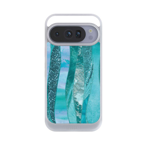 Google Pixel 10 Pro NIVOcore Look pailleté glamour bleu