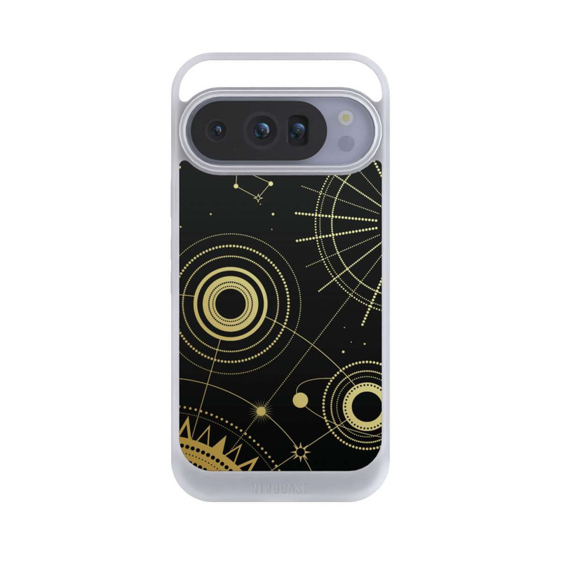 Pixel 10 Pro NIVOcore Schwarzer und goldener Look Abstrakt