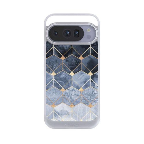 Google Pixel 10 Pro NIVOcore Impression Or Hexagones Bleus Et Diamants