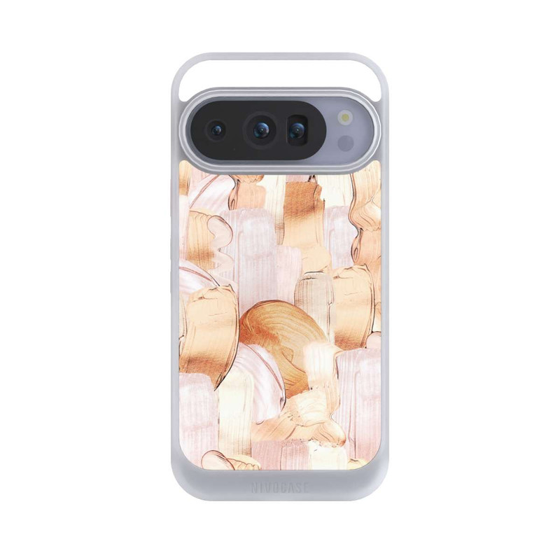Pixel 10 Pro NIVOcore Weiß/Gold Pinsel Muster