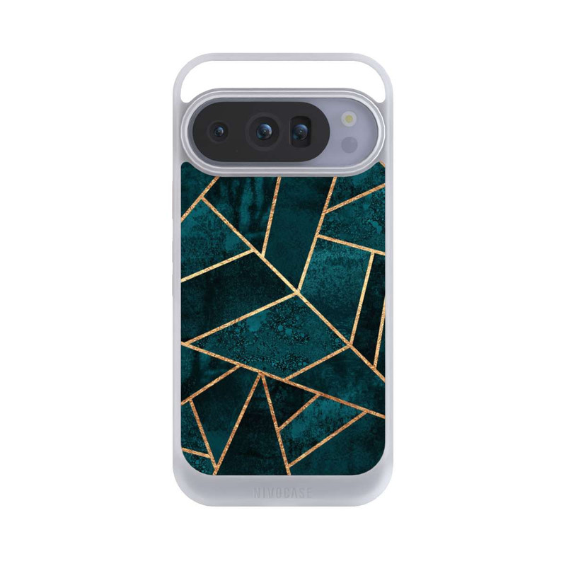Pixel 10 Pro NIVOcore Tief Blaugrün Stein Gold Druck