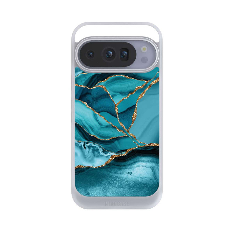 Pixel 10 Pro NIVOcore Eisblaue Marmor Landschaft