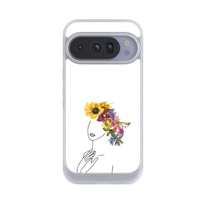 Pixel 10 Pro NIVOcore Line Art Frau mit Blumenkrone