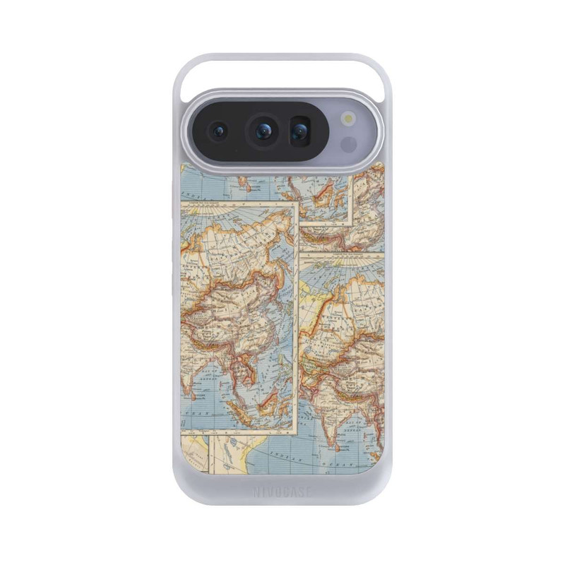 Pixel 10 Pro NIVOcore Carte du monde vintage