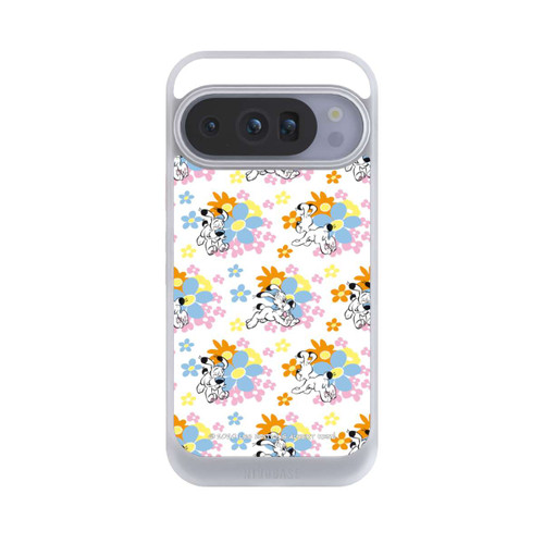 Google Pixel 10 Pro NIVOcore Idéfix sur fleurs colorées