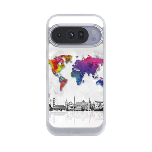 Google Pixel 10 Pro NIVOcore Weltkarte mit Skyline