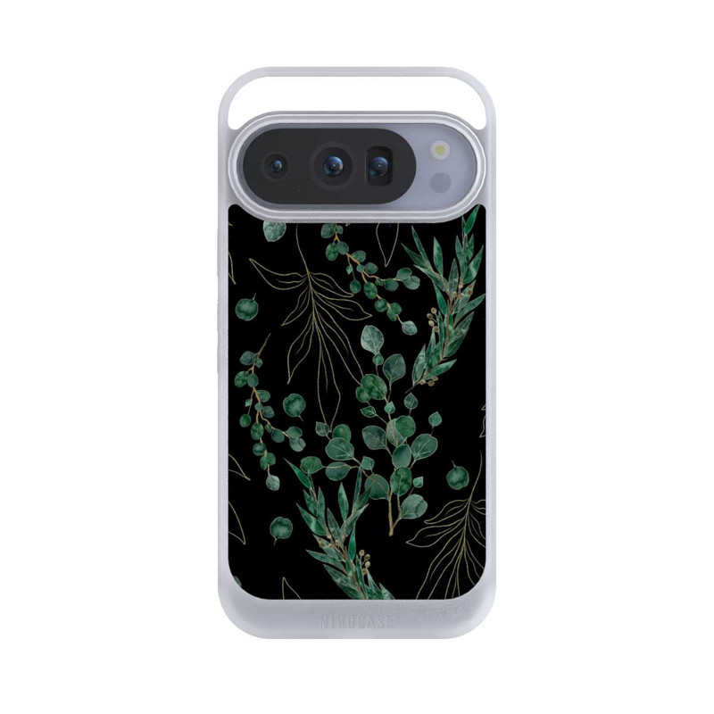 Pixel 10 Pro NIVOcore Feuilles d'Eucalyptus Fond Noir
