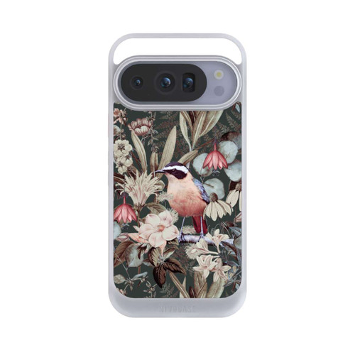 Google Pixel 10 Pro NIVOcore Oiseau orange à motif de fleurs vintage
