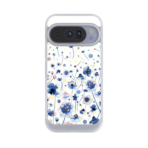 Google Pixel 10 Pro NIVOcore Aquarelltinte blaue Blumen