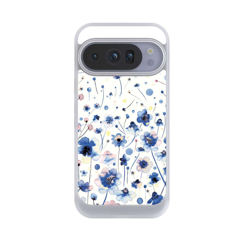 Pixel 10 Pro NIVOcore Aquarelltinte blaue Blumen