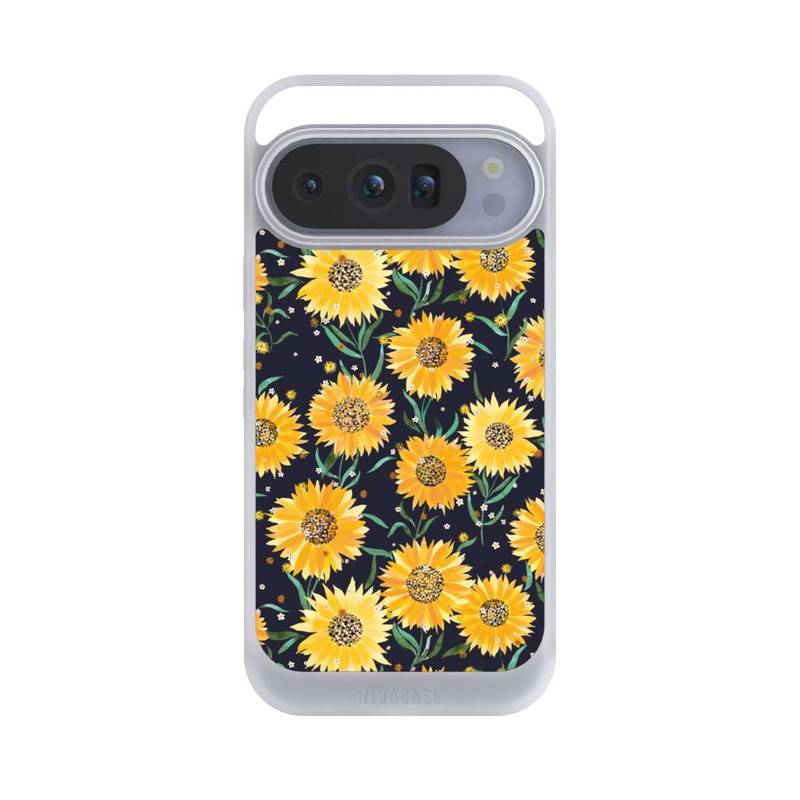 Pixel 10 Pro NIVOcore Sonnenblumen schwarz