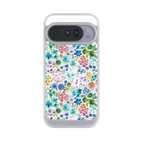 Google Pixel 10 Pro NIVOcore Kunstvolle kleine Frühlingsblumen blau