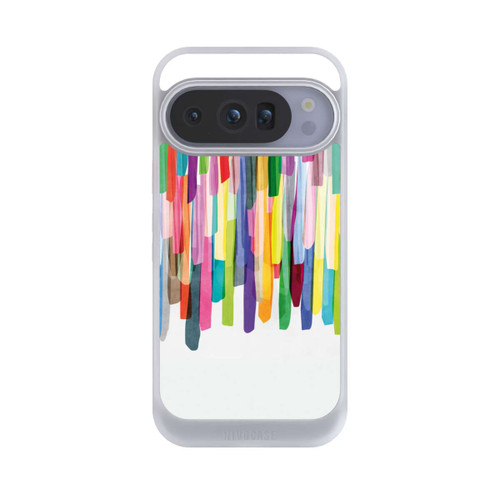 Google Pixel 10 Pro NIVOcore Rayures colorées fond blanc