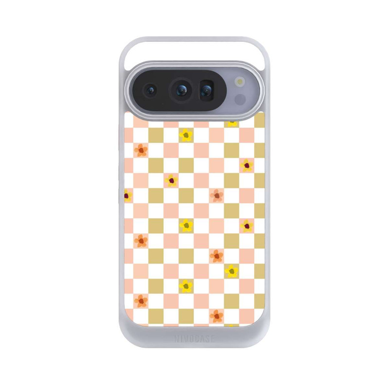 Pixel 10 Pro NIVOcore Kariert nostalgische Pastellblumen