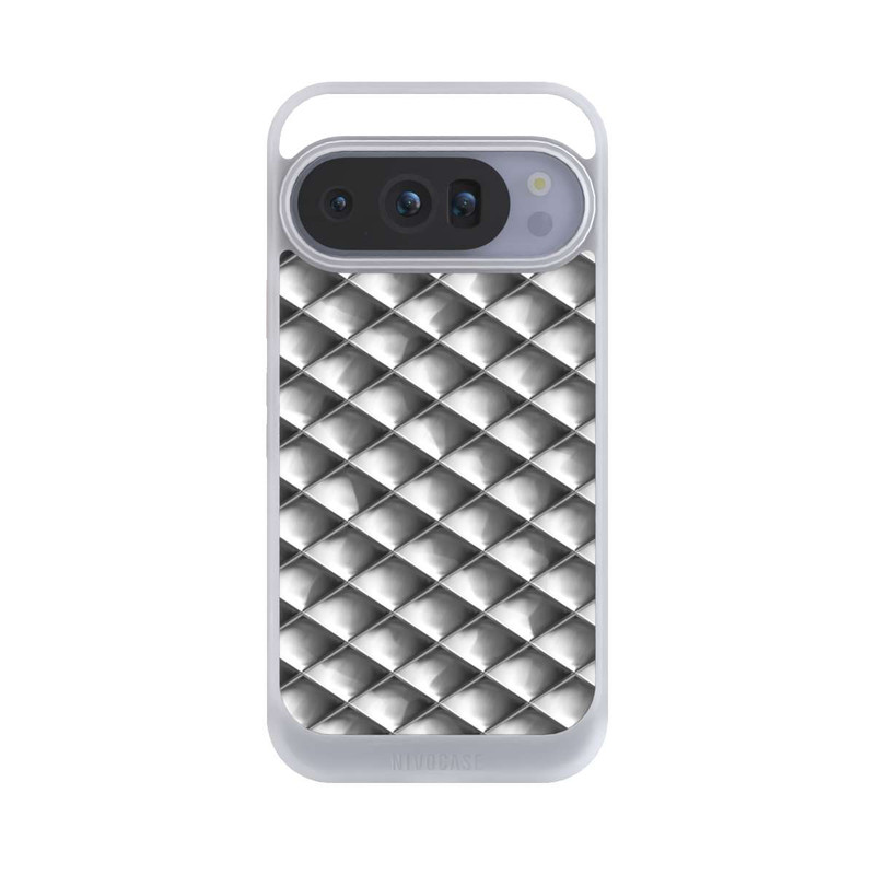 Pixel 10 Pro NIVOcore Carrés argentés Glamour