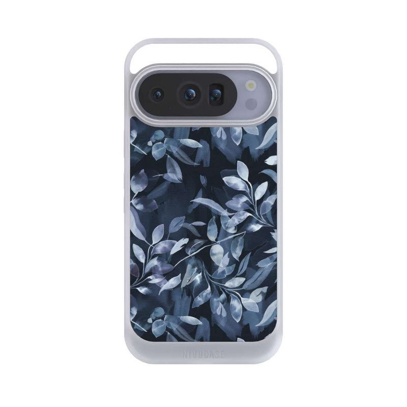 Pixel 10 Pro NIVOcore Mystische Aquarellblätter marineblau