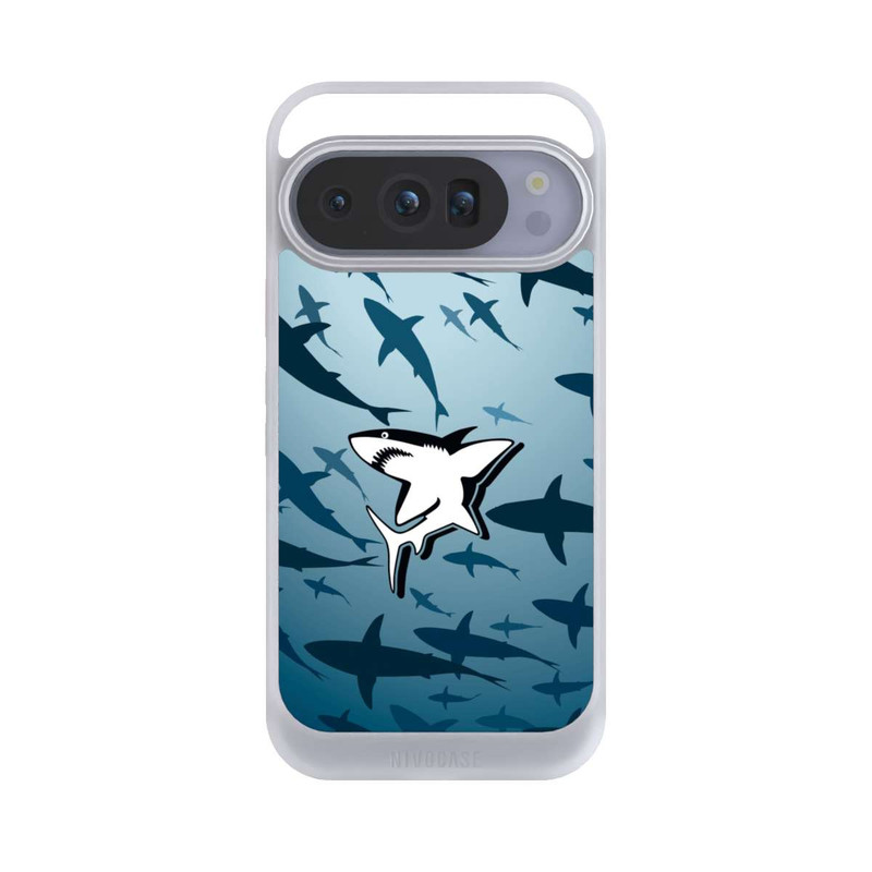 Pixel 10 Pro NIVOcore Haie Muster Blau
