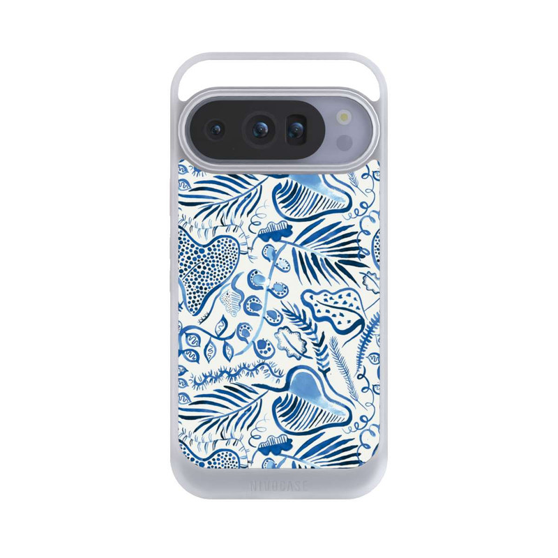 Pixel 10 Pro NIVOcore Tropical Forest Leaves Blue