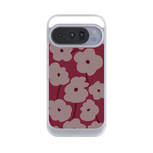 Google Pixel 10 Pro NIVOcore Minimalistische Blumen Bordeaux