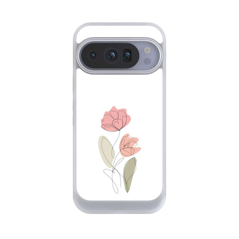 Pixel 10 Pro NIVOcore Blume Line Art Rot