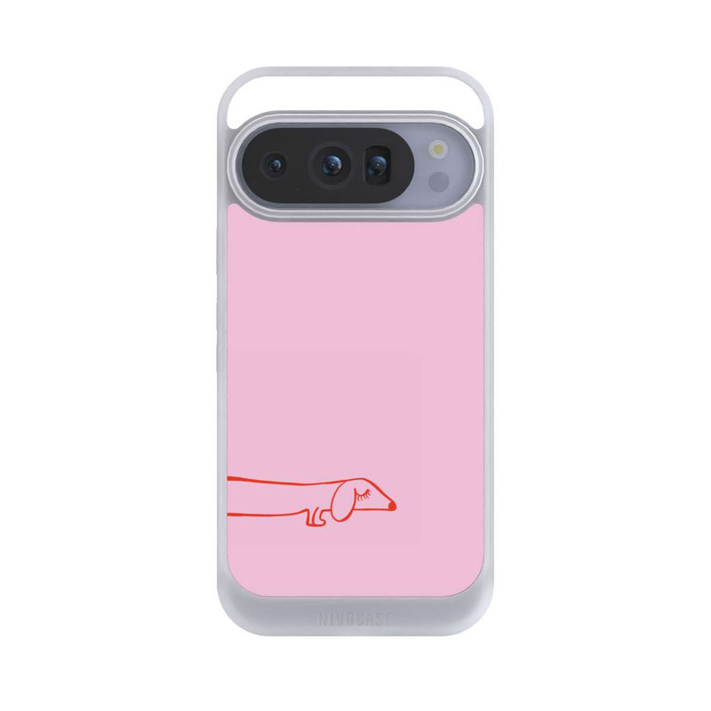 Pixel 10 Pro NIVOcore Dachshund Illustration Pink