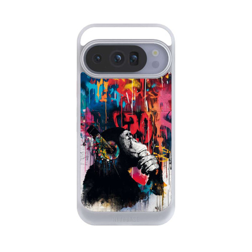 Google Pixel 10 Pro NIVOcore Affe Stereo Kopfhörer Graffiti Street Art Blau