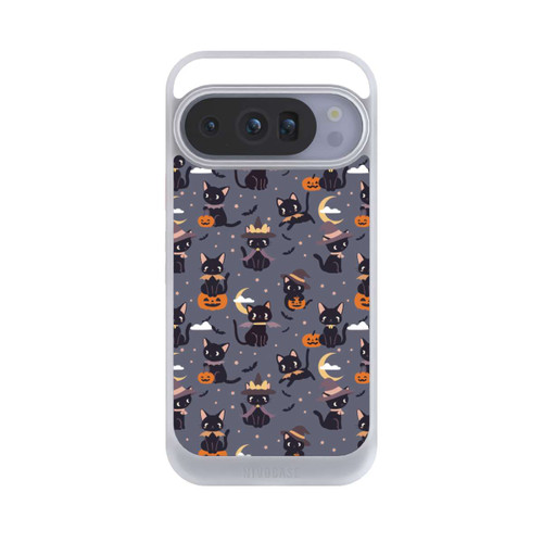 Google Pixel 10 Pro NIVOcore Cute Halloween Witch Cats and Pumpkins