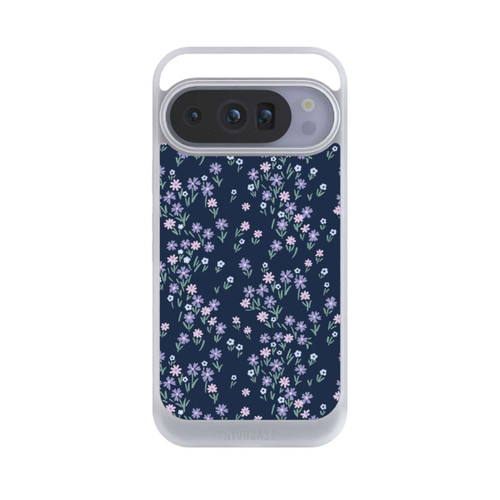 Google Pixel 10 Pro NIVOcore Thème Floral Bleu Foncé