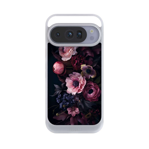 Google Pixel 10 Pro NIVOcore Rosa Blumenbild mit Pfingstrosen auf dunklem Hintergrund Mit KI