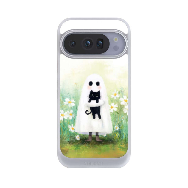 Pixel 10 Pro NIVOcore Geist und Katze Halloween mit KI