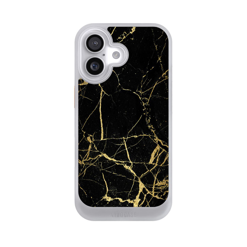 iPhone 17 NIVOcore Schwarzgoldener Marmor-Look